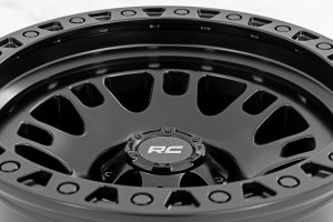 Wheel - Rough Country - 82 Series | One-Piece | -12mm Offset - Semi Gloss Black